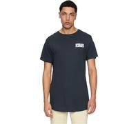 Urban Classics Men's Tb638logo-shaped Long Tee Print T-Shirt, Navy, XXL