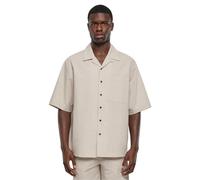 Urban Classics Men's Tb6409-relaxed Seersucker Short Sleeve Shirt, Cloud, L