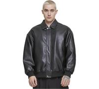 Urban Classics Men's Tb6914-synthetic Leather Blouson Lightweight Jackets, Black, XXXXL