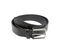 Urban Classics Men's Tb7217-woven Embossed Synthetic Leather Belt, Black/Silver, S-M