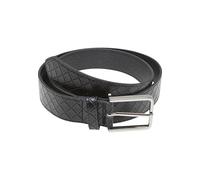 Urban Classics Men's TB7217-Woven Embossed Synthetic Leather Belt, Black/Silver, S/M, black/silver, S-M