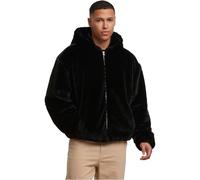 Urban Classics Men's Tb7932-full Zip Faux Fur Hoodie Winter Jackets, Black, L