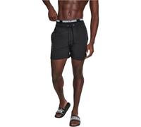 Urban Classics Men's Two in One Swim Shorts, Black (Blk/Blk/Wht 00703), Small
