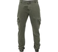 Urban Classics Men's Washed Cargo Twill Jogging Pants Trouser, olive, 34