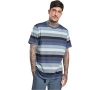 Urban Classics Men's Yarn Dyed Sunrise Stripe Tee T-Shirt, Vintage Blue, L