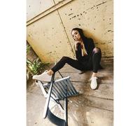 Plus size women's leggings Urban Classic mesh elastic Black 4XL