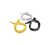 Urban Classics Multicolour Bandana, Pack of 3, Black & Yellow & White, One Size