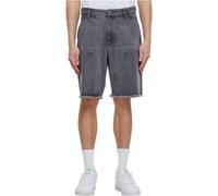 Urban Classics Open Edge Two Knee Denim Shorts Men Short Pants Jeans Cotton