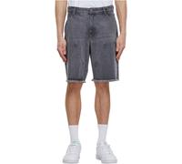Urban Classics Open Edge Two Knee Denim Shorts Men Short Pants Jeans Cotton