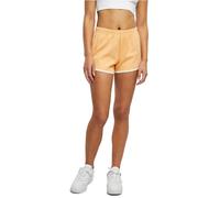 Urban Classics Women's Ladies Organic Interlock Retro Hotpants Shorts, Paleorange/whitesand,