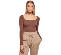 Urban Classics Women's Ladies Organic Longsleeve Body T-Shirt, bark, 5XL