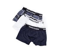 Urban Classics - Organic Pack Of 3 Bandana Navy/Navy/White - Boxershorts - blue - S - 95% Cotton, 5% Elastane S