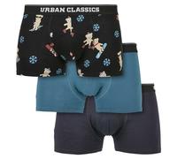 Boxer shorts plus sizes Urban Classics organic x-mas (x3) Multicolore 4XL