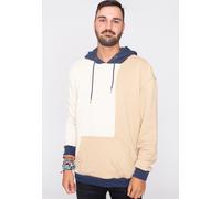 Urban Classics - Oversized Color Block Softseagrass/Unionbeige - Hoodie - beige - S - 65% Cotton, 35% Polyester,Sweat S