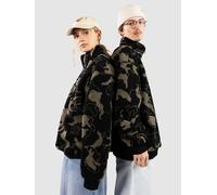 Urban Classics Oversized Pattern Teddy Troyer Half-Zip Flee oliveswirl L