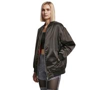 Urban Classics Oversized Satin Bomber Jacket Black S Women