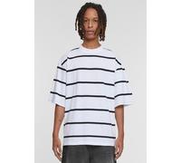 Urban Classics - Oversized Sleeve Modern Stripe White/Black - T-Shirt - white - XXL - 100% Cotton,Jersey XXL