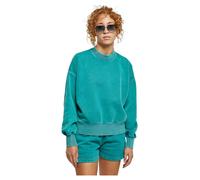 Urban Classics Oversized Stone Washed Sweater Green XS Woman