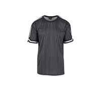 Urban Classics Oversized Striped Mesh Short Sleeve T-shirt Black S Men