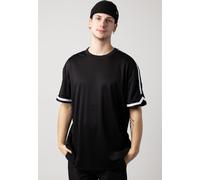 Oversized Stripes Mesh Black - T-Shirt - black - S - 100% Polyester S