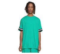 Urban Classics Oversized Stripes Mesh Short Sleeve T-shirt Green XL Men