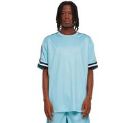 Urban Classics Oversized Stripes Mesh Short Sleeve T-shirt Blue S Men