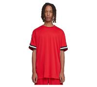 Oversized striped T-shirt Urban Classics Rouge S