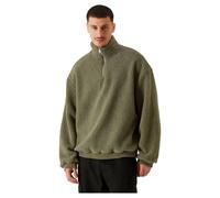 Urban Classics Oversized Teddy Half Zip Sweater