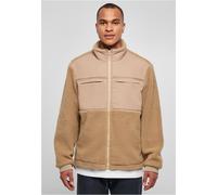 Urban Classics Patched Sherpa Jacket Men Jacket Sherpa fluffy Loose Fit