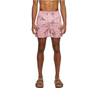 Urban Classics Pattern Swim Shorts Palm Men's Swimming Shorts Black/Olive Basics, Streetwear, Yacht AOP, M