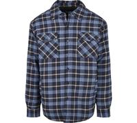 Urban Classics Plaid Quilted Shirt Jacket with Button Placket and Lining
