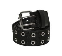 Urban Classics Polyester Eyelet Belt, Black/Silver, L/XL
