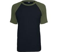 Urban Classics Raglan Contrast Tee T-Shirt black olive 4XL