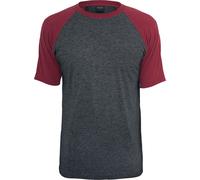 Urban Classics Raglan Contrast Tee T-Shirt charcoal burgundy S