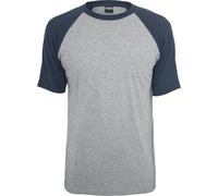 Urban Classics Men's Raglan Contrast Tee T-Shirt, Grey/Navy, 4XL