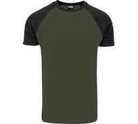Urban Classics Men's Raglan Contrast Tee T-Shirt, Olive/Black 00595, 3XL