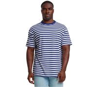 Urban Classics Men's T-Shirt Regular Stripe Tee White/Dark Blue XL
