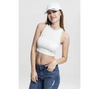 Urban Classics Women's Cropped Rib Top, White, L UK