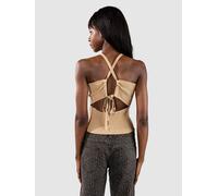Women's knitted cross-back tank top Urban Classics Rib Noir XS