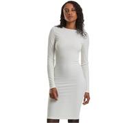 Urban Classics Rib Long Sleeve Long Dress White 5XL Woman