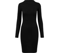 Urban Classics Rib Long Sleeve Long Dress Black XS Woman