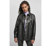 Woman's shirt Urban Classics faux leather over Noir S