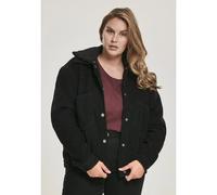 Woman's Urban Classic oversized Corduroy sherpa parka Black 5XL