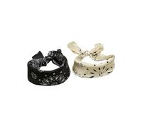 Urban Classics Satin Bandana, Pack of 2, Black/Lemon, One Size