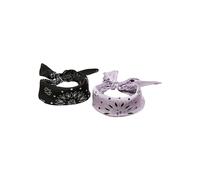 Urban Classics Satin Bandana, Pack of 2, Black/Purple, One Size
