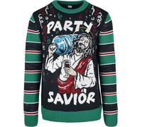Urban Classics Saviour Christmas Sweater Christmas jumper black green white