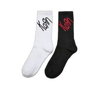 Urban Classics Set of 2 pairs of Unisex Adult Modern Style Socks Korn - Letter Print - Crew Length - Casual - One Size