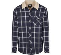 Urban Classics Men's Sherpa Lined Shirt Jacket Denim, Multicolour (Navy/White 00159), Medium