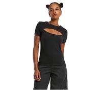 Urban Classics - Ladies Short Cut Out Black - T-Shirt - black - XL - 93% Cotton, 7% Polyester XL