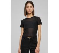 Urban Classics Women's Ladies Short Mesh Tee T-Shirt, Black, XS